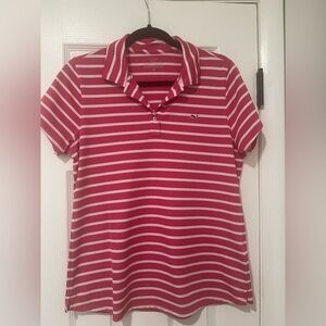 Vineyard Vines - Chic Pink Striped Polo Shirt